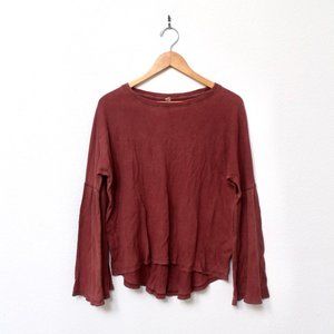 Nordstrom | Thermal Top with Flounce Sleeves